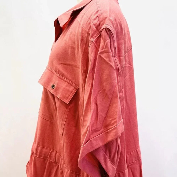 NWT CROFT & BARROW Women Short Sleeve Pullover Collared Draw String Dress Sz 4X - Picture 7 of 12